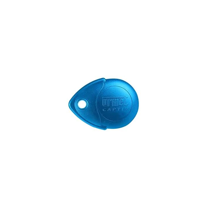 Badge Mifare 13.56 Mhz Bleue, Ip68, Antichoc Ik8, Avec Œillet Métallique