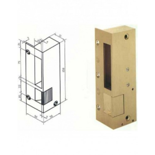 Gâche n° 5 droite tirant impulsion 12 V AC/DC