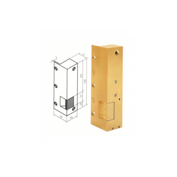 Gâche N° 8 Droite Tirant Impulsion 12 V Ac/Dc
