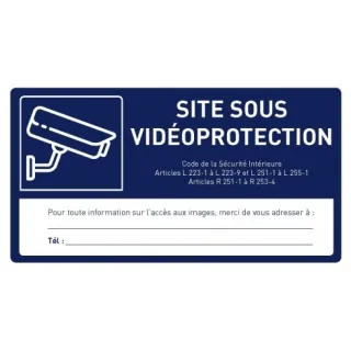 Etiquette Videoprotection pour systèmes URMET
