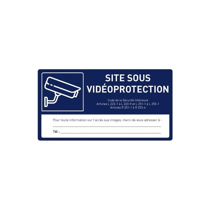 Etiquette Videoprotection pour systèmes URMET