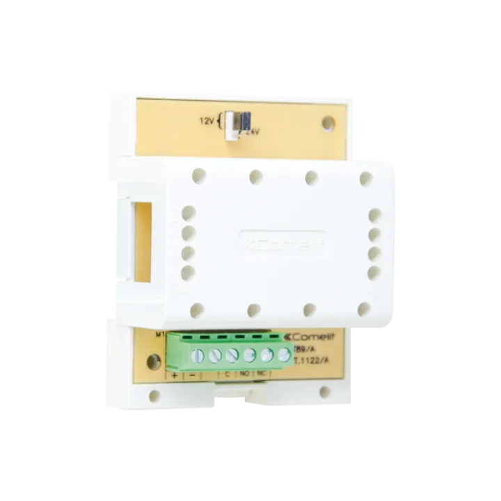 Relais Usage Général 12-24 Vca/Cc 10 A, Montage Rail Din 4 Modules