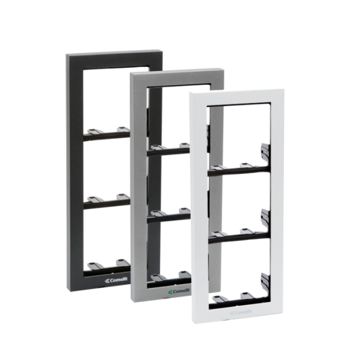 Cadre Porte-Modules 4 Modules Couleur Argent