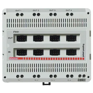 Répartiteur Modulaire Audio-Vidéo Bus 2 Fils 4 Entreés Et 4 Sorties - 6 Modules