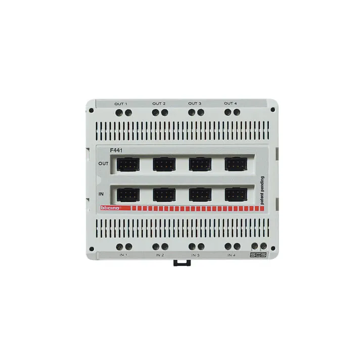 Répartiteur Modulaire Audio-Vidéo Bus 2 Fils 4 Entreés Et 4 Sorties - 6 Modules