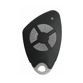 Télécommande 4 Canaux Bi-Technologie Mifare - Insert Inox Gravé - Noir
