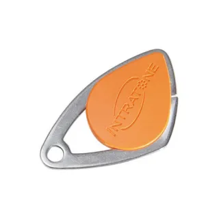 Badge Électronique Mifare - Insert Inox Gravé - Orange
