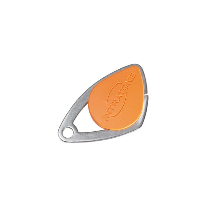 Badge Électronique Mifare - Insert Inox Gravé - Orange
