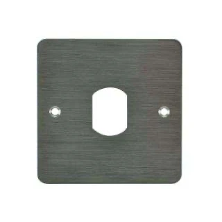 Plaque Acier Inoxydable 80 X 80 Mm Perçage Tête Vigik / T25