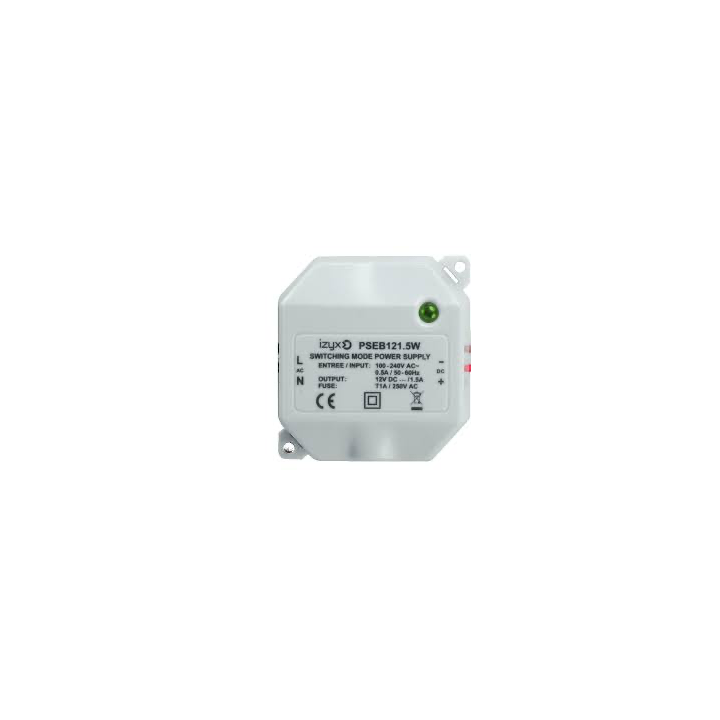 Alimentation Miniature 230V Ac/12V Dc/1,5A Bornier A Vis