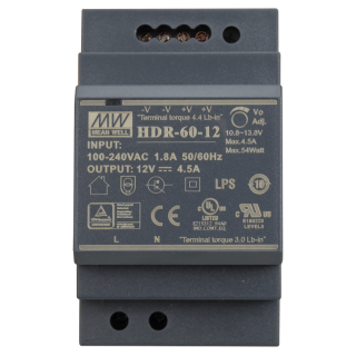 Alimentation modulaire 60w - 12V/VCC 4.5A filtrée régulée.