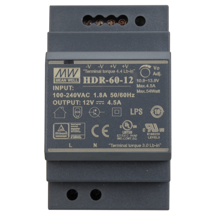 Alimentation modulaire 60w - 12V/VCC 4.5A filtrée régulée.
