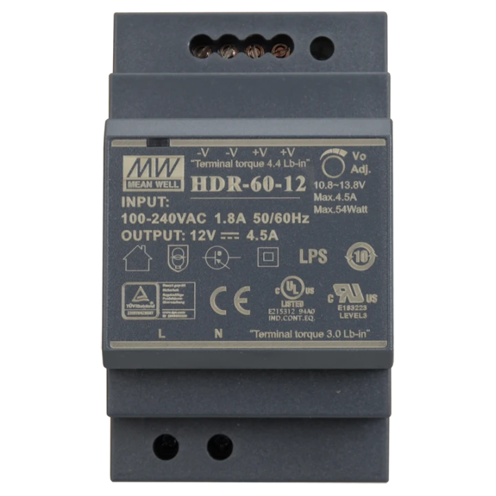 Alimentation Modulaire 60W - 12V/Vcc 4,5A Filtrée Régulée