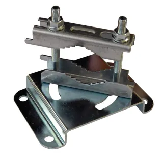Fixation De Poutre Orientable Pour Mâts De 25 À 50 Mm (Zinc Bichromaté)