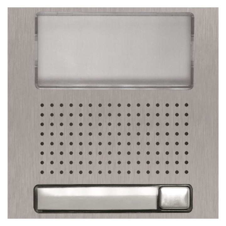 Module NEXA inox pour groupes audio et vidéo, 1 bouton d'appel, finition INOX