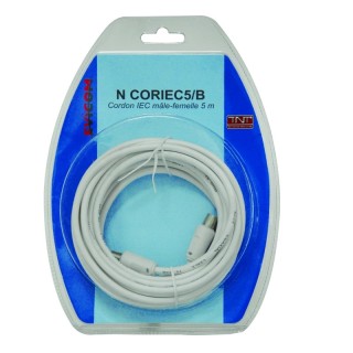 Cordon F Mâle/Mâle - 5 Mètres Sous Blister