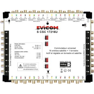 COMMUTATEUR UNIVERSEL 17 IN 16 OUT