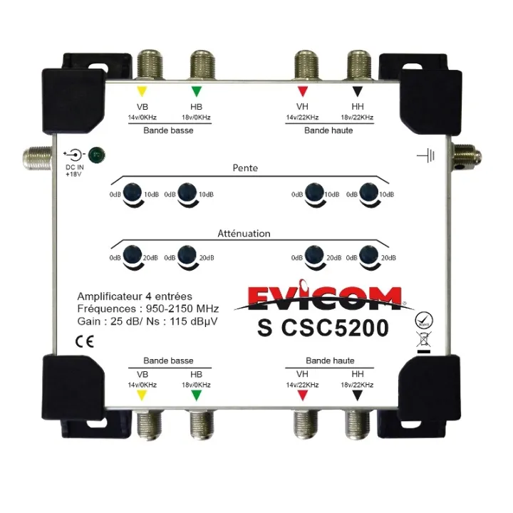 Amplificateur De Tête Pour Cascadable 4 Polarisations