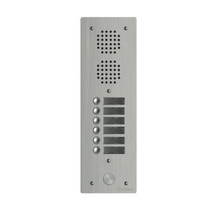 Platine Aluminium Haut-Risque Audio 1 Rangée 6 Boutons