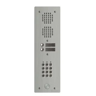 Platine Aluminium Haut-Risque Audio 1 Rangée Avecclavier 2 Bouton