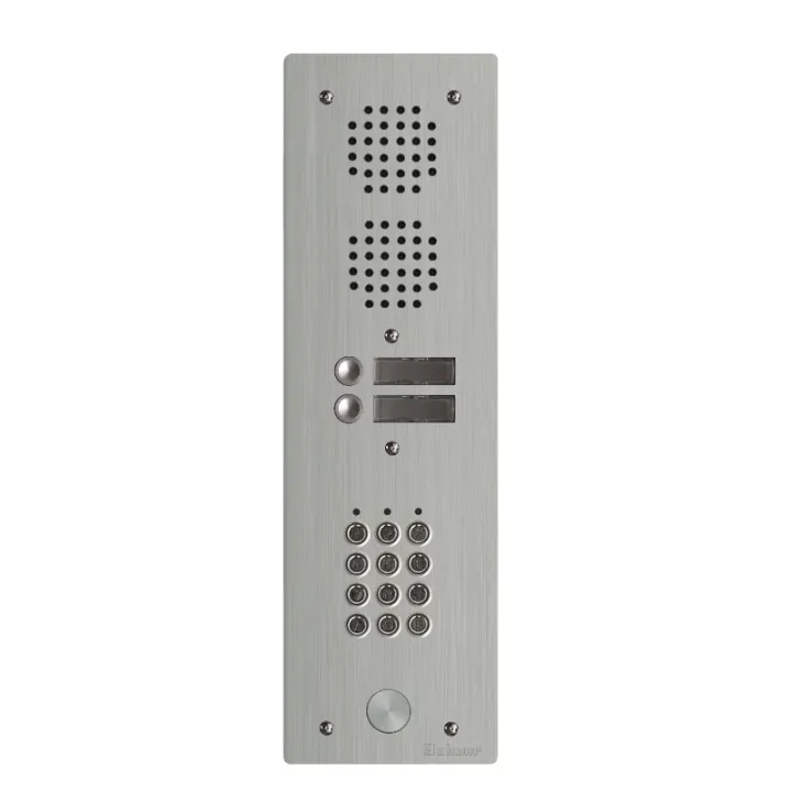 Platine Aluminium Haut-Risque Audio 1 Rangée Avecclavier 2 Bouton