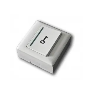Bouton Poussoir No , Boîtier Abs Avec Symbole Clé, Montage Applique