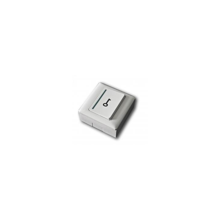 Bouton poussoir sailli NO, boitier ABS avec symbole clé