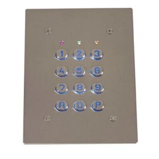 Clavier 2 Relais, 60 codes, touches métalliques, plaque inox