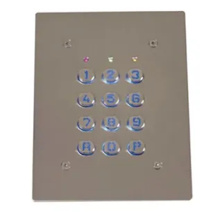 Clavier 2 Relais, 60 Codes, Touches Métalliques, Plaque Inox
