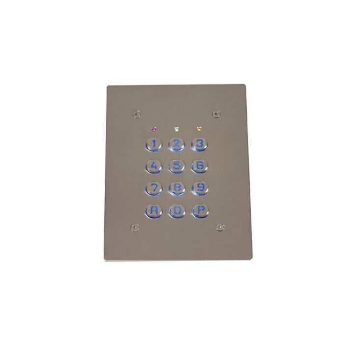 Clavier 2 Relais, 60 codes, touches métalliques, plaque inox