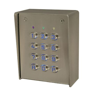 Clavier 4 Relais 28 Codes, Touches Métalliques, Boîtier Inox