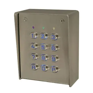 Clavier 4 Relais 28 Codes, Touches Métalliques, Boîtier Inox