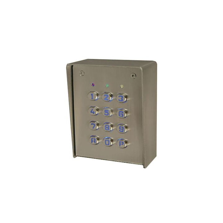 Clavier 4 Relais 28 Codes, Touches Métalliques, Boîtier Inox