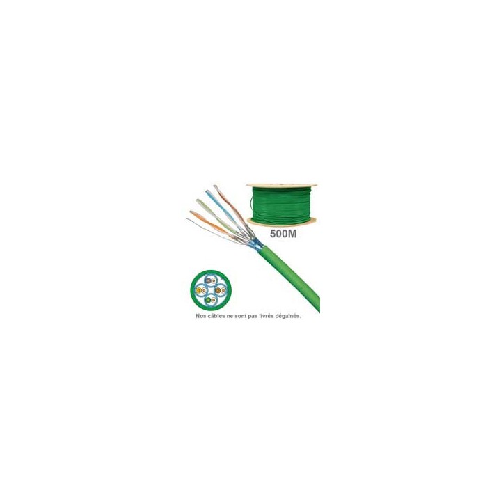 CABLE CAT6A FFTP LS0H 1x4P 100 OHMS AWG23 AU MET SE VEND PAR 500*