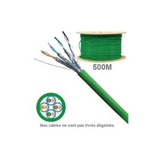 CABLE CAT6A UFTP LSZH 1X4P 100 OHMS AWG23 TOURET 500M(PRIX AU M)