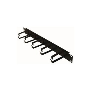 PANNEAU PASSE-CABLES 1U - 5 ANNEAUX - BRASSAGE HORIZONTAL*
