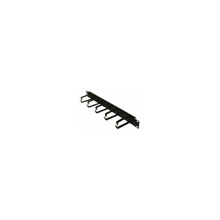 PANNEAU PASSE-CABLES 1U - 5 ANNEAUX - BRASSAGE HORIZONTAL*