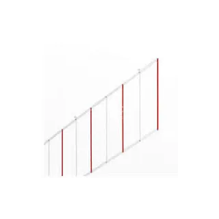 Herse basse pour lisse ronde de type S et L et rectangulaire. Longueur 2m. 