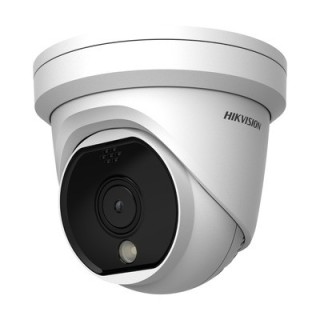 Caméra tourelle thermique réseau avec détection incendie, alarme audio/visuelle et analyse comportementale intelligente.
 (DS-2T