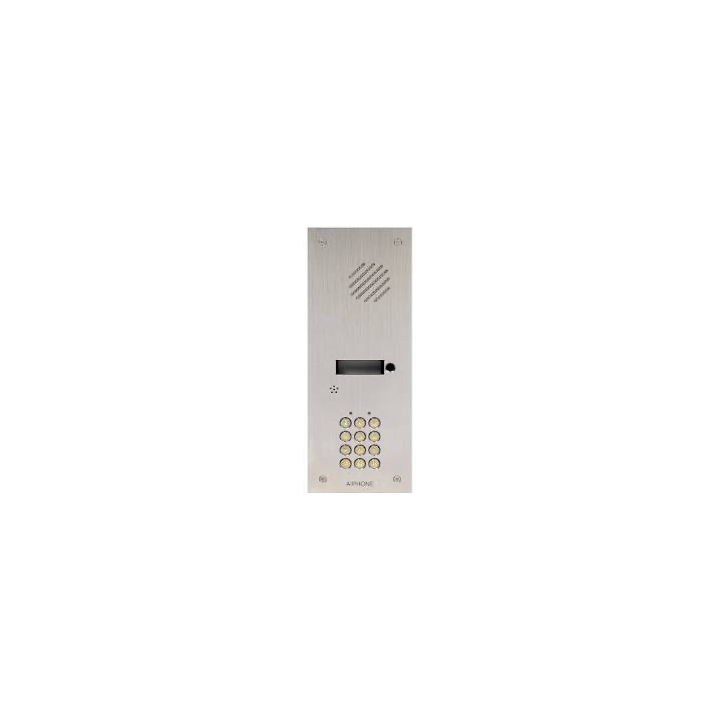 Platine Inox 1 Bouton Encastrée Avec Clavier 100 Codes 2 Relais