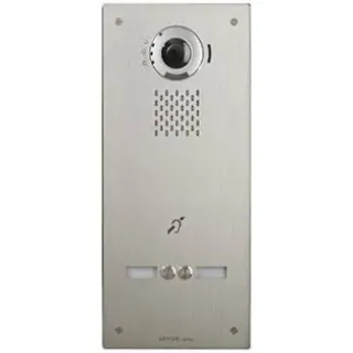 Platine Vidéo Ip Enc. Inox, 2 Bp, Sip & Onvif, Pictos, S. Vocale & B. Magnétique