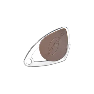 Badge Électronique Mifare - Insert Inox Gravé - Marron