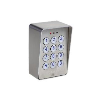 Clav. cod pour automatisme 30 cod. 3 relais inox brossé  appliq