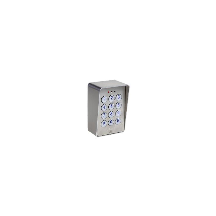 Clav. cod pour automatisme 30 cod. 3 relais inox brossé  appliq