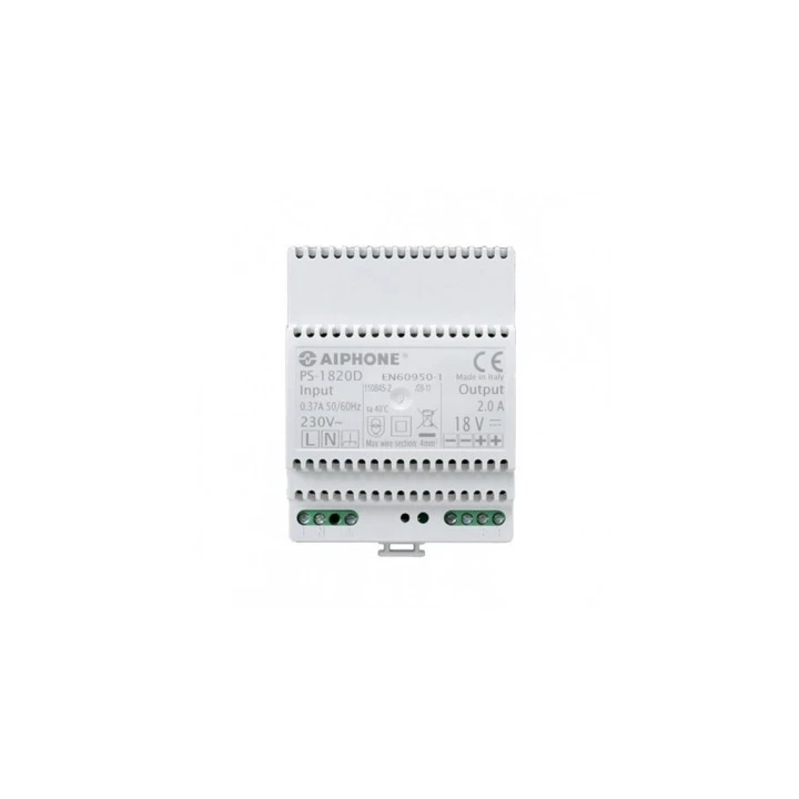 Alimentation Modulaire 230 Vac / 18 Vcc - 2 A, Fixation Rail Din 4 Modules