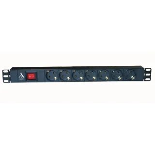 Bandeau 19'S'S 1U 7 Prise Schuko Avec Interrupteur Lumineux