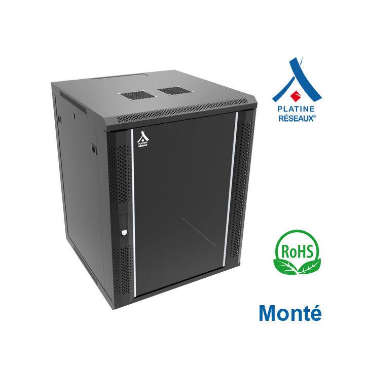 (REMPL 11566MSV)-COFFRET MURAL 19'' 15U  monté 600x600x769-71241