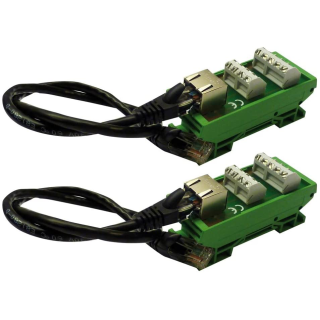Connecteur  RJ sur bornier pour raccord. câbles type LY/SYT