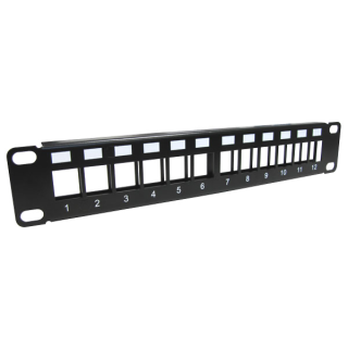 Panneau De Brassage 10" Keystone 12 Ports