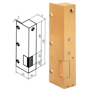 Gâche N° 10 Droite Tirant Impulsion 12 V Ac/Dc